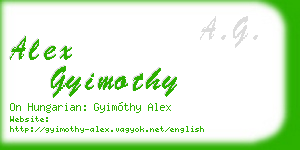 alex gyimothy business card